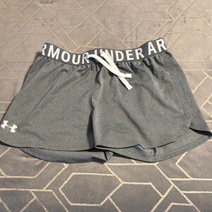 Under Armour Gray Athletic Shorts with Elastic Waistband